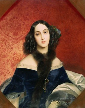 Women Painting - portrait of m a beck Karl Bryullov beautiful woman lady